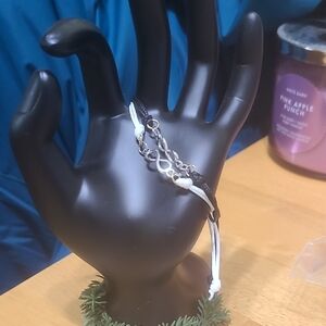 Black and White Infinity Bracelet